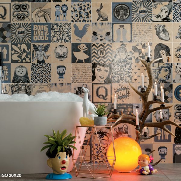 Indigo Décor Mix 20x20 - Piastrelle effetto azulejos