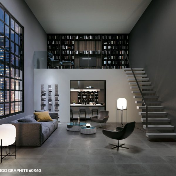 Tango Graphite 60x60 - Gres effetto Cemento