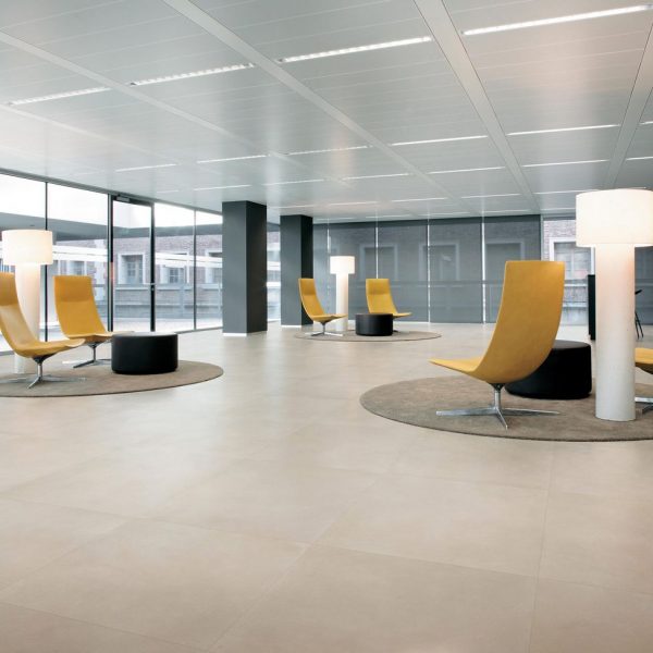 Ciment Ivoire 75x75 - Piastrelle colore Bianco