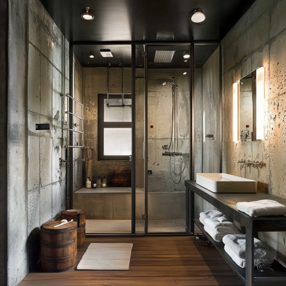 Doccia stile loft Newyorkese