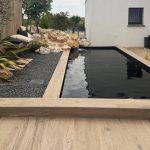 Piscina rettangolare - Abéa piastrelle effetto legno