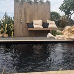 Piscina piastrellata - Abéa piastrelle effetto legno