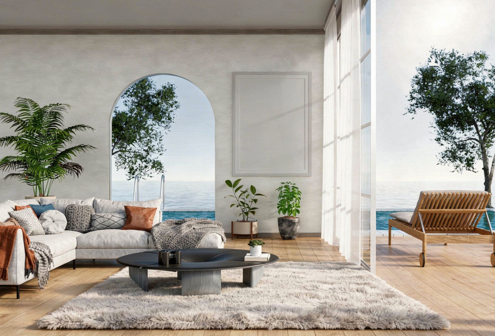 pavimento continuo con piastrelle per interno e piastrelle terrazzo