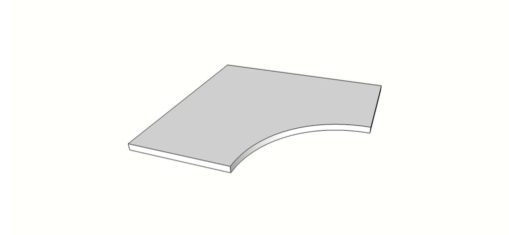 Angolo esterno completo (2pz) bordo arrotondato svasato <span style="white-space:nowrap;">30x60 cm</span> &nbsp; <span style="white-space:nowrap;">sp. 20mm</span>