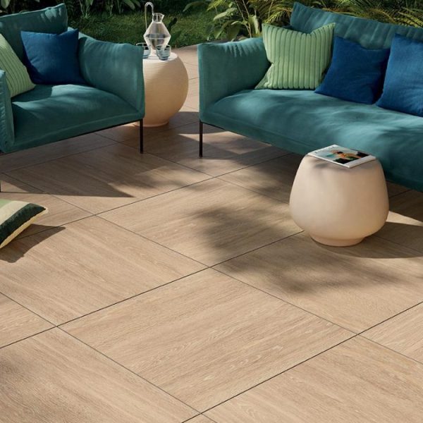 Gres porcellanato beige 60x60 effetto legno