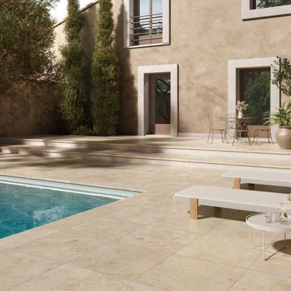 piastrelle beige effetto pietra