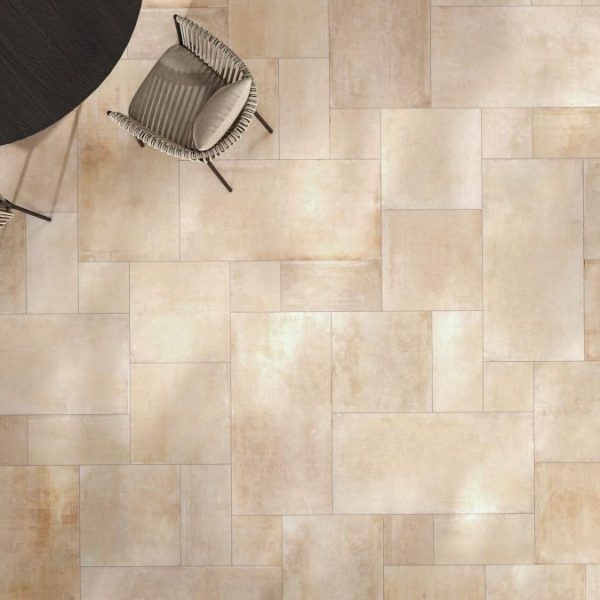 gres effetto pietra beige