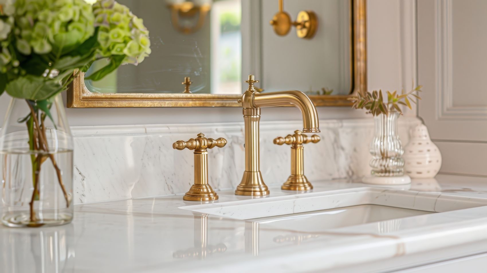 bagno moderno rubinetteria oro
