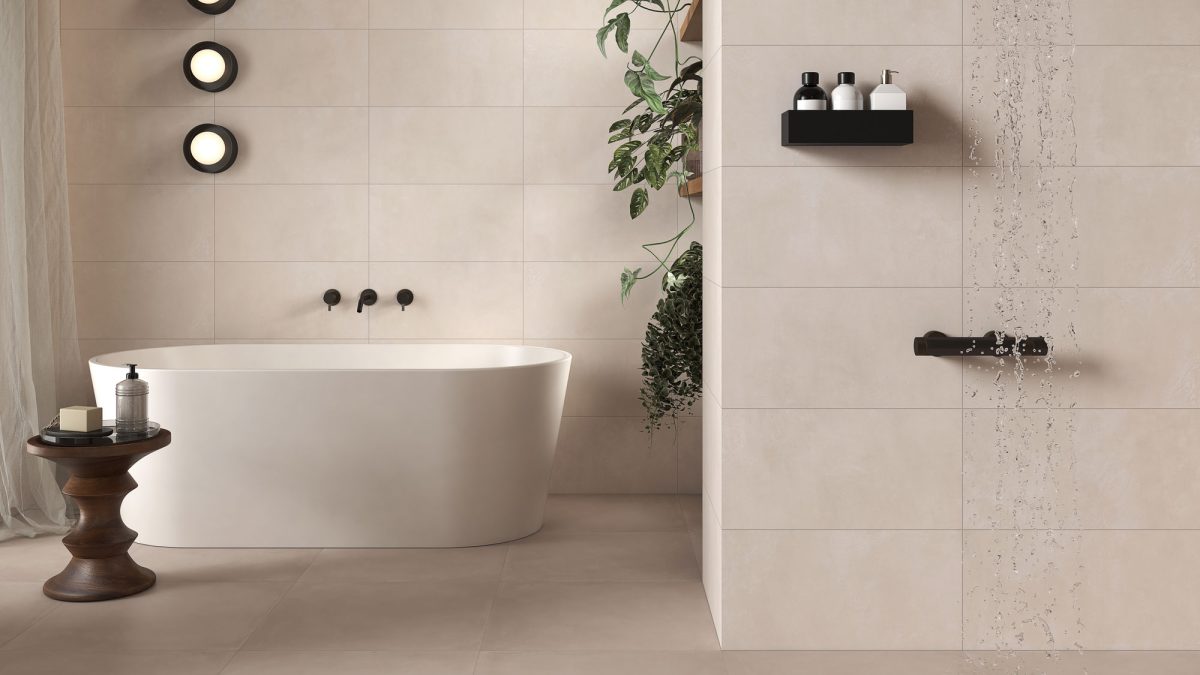 Gres porcellanato effetto cemento beige