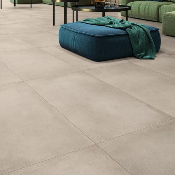 piastrelle effetto cemento beige