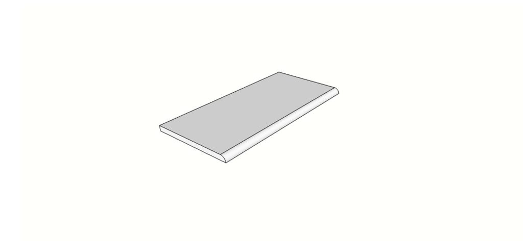 Bordo arrotondato becco di civetta <span style="white-space:nowrap;">60x60 cm</span> &nbsp; <span style="white-space:nowrap;">sp. 20mm</span>