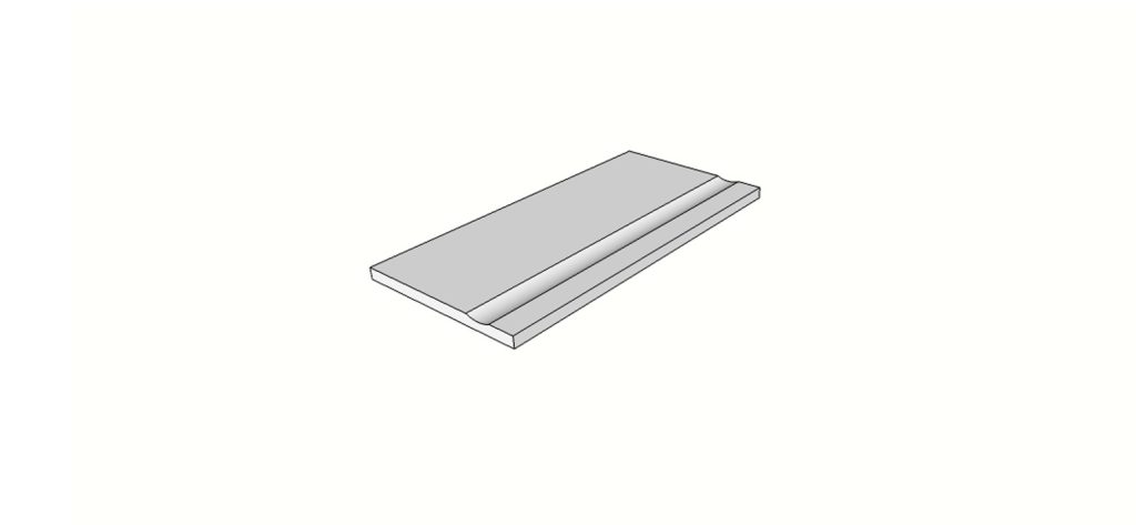 Angolo interno completo (2pz) bordo becco di civetta con antisdrucciolo <span style="white-space:nowrap;">30x60 cm</span> &nbsp; <span style="white-space:nowrap;">sp. 20mm</span>