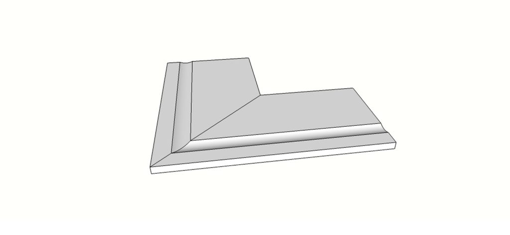 Angolo esterno completo (2pz) bordo rettilineo svasato <span style="white-space:nowrap;">30x60 cm</span> &nbsp; <span style="white-space:nowrap;">sp. 20mm</span>