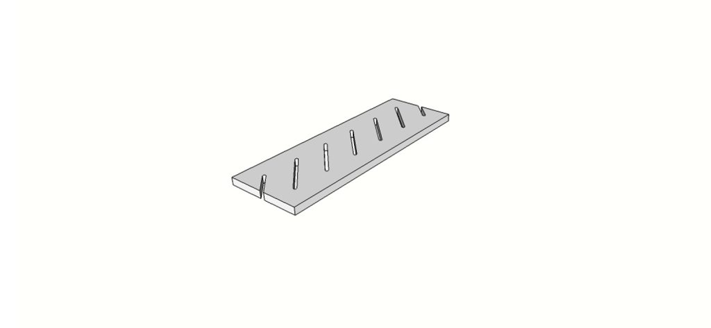 Griglia dritta <span style="white-space:nowrap;">20x60 cm</span> &nbsp; <span style="white-space:nowrap;">sp. 20mm</span>
